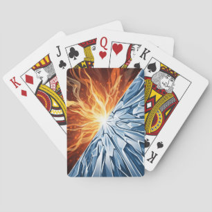 Dynamisches Feuer- und Eis-Elementar Spielkarten