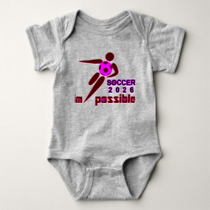 Dynamisches Fußballdesign 2026 Silhouette Baby Strampler