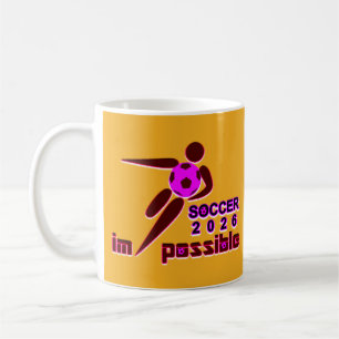 Dynamisches Fußballdesign 2026 Silhouette Kaffeetasse