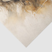 Dynamisches galoppierendes Pferd im Wasser Seidenpapier (Detail)