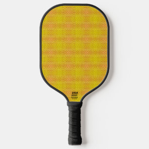 dynamisches gelbes und schwarzes Muster Pickleball Schläger
