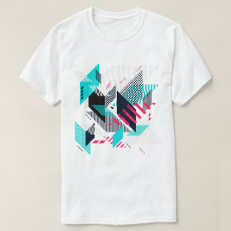 Dynamisches geometrisches Abstrakt T-Shirt