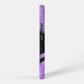 Dynamisches geometrisches Design in lila und schwa Samsung Galaxy Hülle (Rechte Seite)