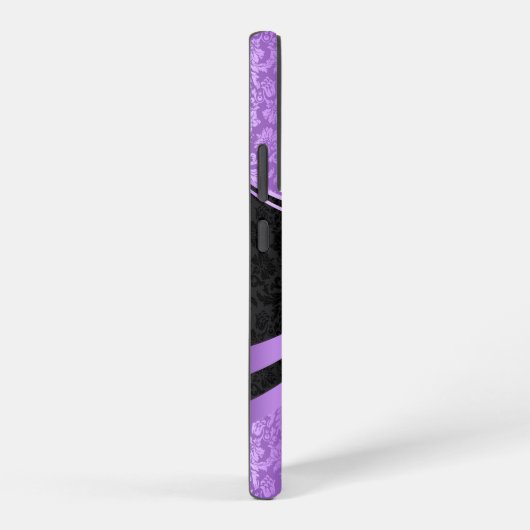 Dynamisches geometrisches Design in lila und schwa Samsung Galaxy Hülle (Rechte Seite)