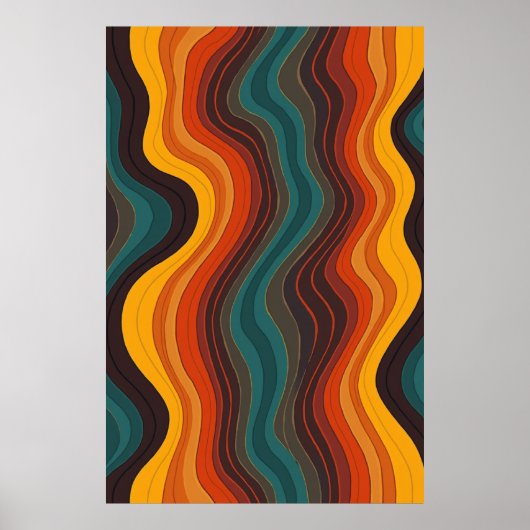 dynamisches geometrisches Musterposter Poster (Vorne)