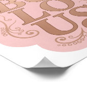 Dynamisches Gold FABULOUS 3D-Textkunstwerk Poster (Ecke)