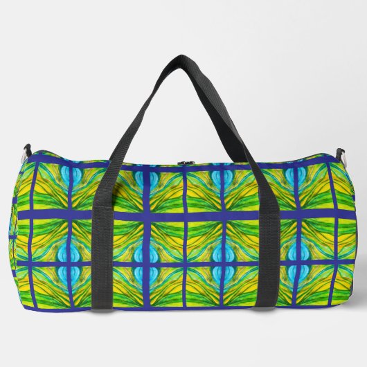 Dynamisches Grasland mit blau Duffle Bag (Vorderseite)