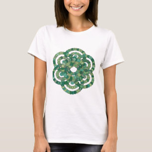 Dynamisches Grün GREEN SPHERE ORBIT Druck T-Shirt
