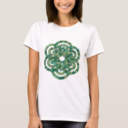Dynamisches Grün GREEN SPHERE ORBIT Druck T-Shirt (Vorderseite)