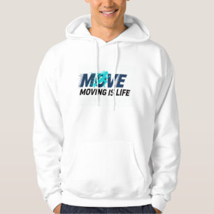 Dynamisches Logo mit Läufer-Silhouette und Text Mo Hoodie