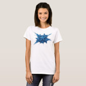 Dynamisches Marine-Abstrakt-Sterne-Statement-Desig T-Shirt (Vorne ganz)