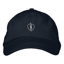 Dynamisches Marine-Monogramm M Initiale Akzent-Müt Bestickte Baseballkappe