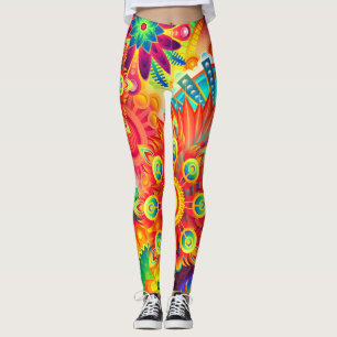 Dynamisches Mode-Fraktal farbenfroh Leggings