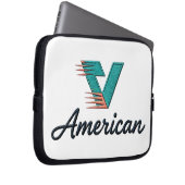 Dynamisches modernes Emblem-Design für Bewegung Laptopschutzhülle (Vorne Rechts)