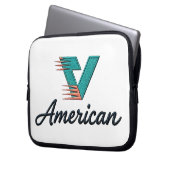 Dynamisches modernes Emblem-Design für Bewegung Laptopschutzhülle (Vorderseite Links)