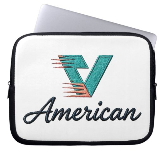 Dynamisches modernes Emblem-Design für Bewegung Laptopschutzhülle (Vorderseite)
