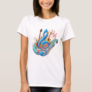 Dynamisches, musikalisch Inspiriert Design mit fol T-Shirt