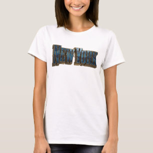 Dynamisches Navy NEW YORK Grafik T-Shirt