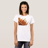 Dynamisches Orange ABSTRACT ART Design T-Shirt (Vorne ganz)