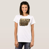 Dynamisches Orange BOTTLE POPPER-Shirt-Design T-Shirt (Vorne ganz)