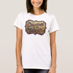 Dynamisches Orange CHAMPAGNER IST MEINE THERAPIE T-Shirt