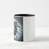 "Dynamisches Pferd durch Mauer brechen - 3D-Tasse Tasse (Zentrum)