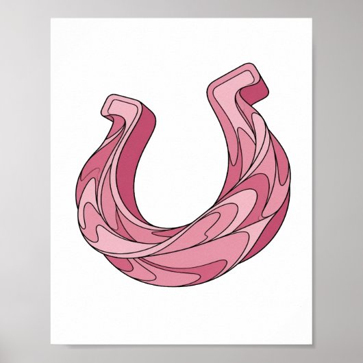 Dynamisches Pink ABSTRACT ART Grafikdesign Poster (Vorne)