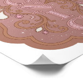 Dynamisches Pink ICONIC Grafikdesign Poster (Ecke)