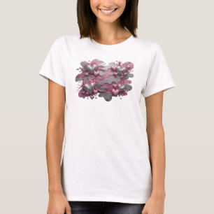 Dynamisches Rosa ABSTRACT ART Fashion Print T-Shirt