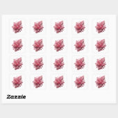 Dynamisches Rosa Abstract Sticker Grafik (Blatt)
