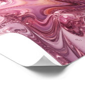 Dynamisches Rosa GLAS STERN Fettes Design Poster (Ecke)