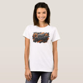 Dynamisches Rosa STAY FOCUSED 3D-Textkunst T-Shirt (Vorne ganz)