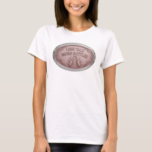 Dynamisches Rosa WENIGER REDEN MEHR FLASCHEN Künst T-Shirt