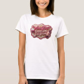 Dynamisches Rosa WINE FIRST EVERYTHING ELSE SECOND T-Shirt (Vorderseite)