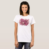 Dynamisches rotes HAPPY BIRTHDAY 4TH Textdesign T-Shirt (Vorne ganz)