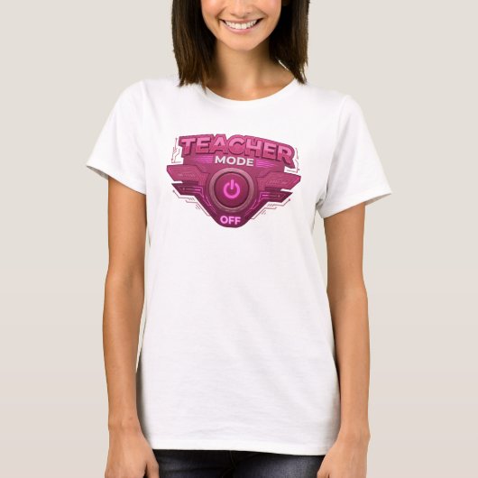 Dynamisches rotes TEACH MODE OFF Originaldesign T-Shirt (Vorderseite)