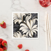 Dynamisches Schwarz-Weiß-Muster Serviette (Beispiel)