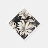 Dynamisches Schwarz-Weiß-Muster Serviette (Ecke)