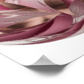 Dynamisches Silber ABSTRACT ART Abstrakte Gestaltu Poster (Ecke)