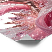 Dynamisches Silber ABSTRACT ART Fashion Print v2 Poster (Ecke)