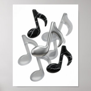 Dynamisches Silber ABSTRACT ART Grafikdesign Poster