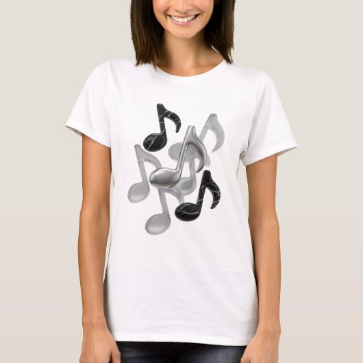 Dynamisches Silber ABSTRACT ART Grafikdesign T-Shirt (Vorderseite)
