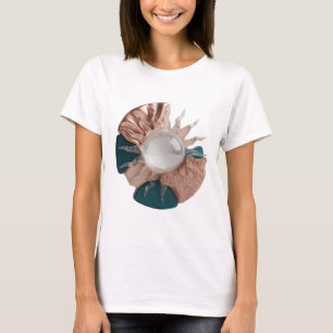 Dynamisches Silber ABSTRACT ART Künstlerisches Mot T-Shirt