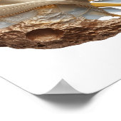 Dynamisches Silber ABSTRACT ART Mode Druck Poster (Ecke)