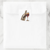 Dynamisches Silber Abstract Sticker Grafik (Tasche)