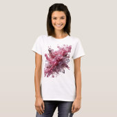 Dynamisches Silber CRYSTAL BUBBLES Slogan T-Shirt (Vorne ganz)