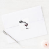 Dynamisches Silber-Geschenk-Sticker Quadratischer Aufkleber (Umschlag)