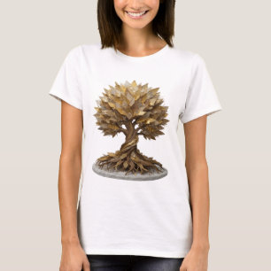 Dynamisches Silber GOLDENER LEBENSBAUM Individuell T-Shirt