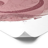 Dynamisches Silber-HAPPY FACE-Print Poster (Ecke)