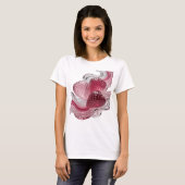 Dynamisches Silber LOVE Fettes Design T-Shirt (Vorne ganz)